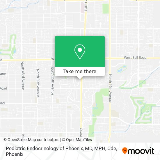 Pediatric Endocrinology of Phoenix, MD, MPH, Cde map
