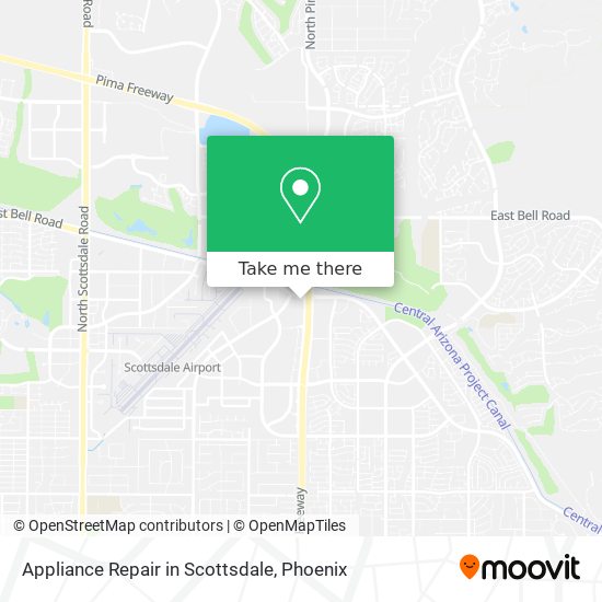 Mapa de Appliance Repair in Scottsdale