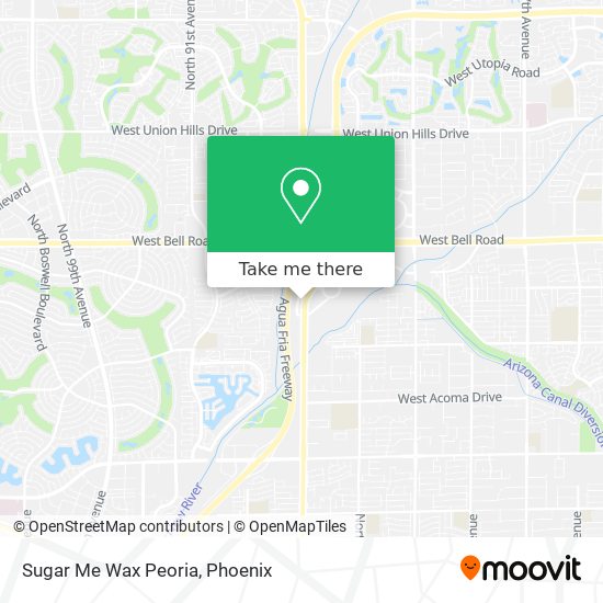 Sugar Me Wax Peoria map