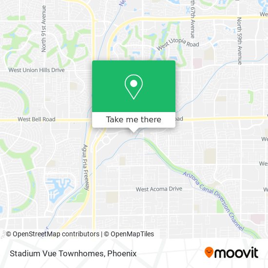 Mapa de Stadium Vue Townhomes