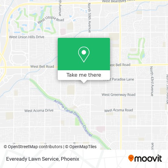 Eveready Lawn Service map