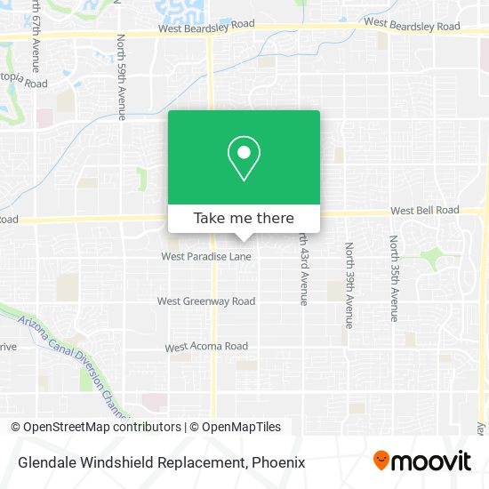 Mapa de Glendale Windshield Replacement