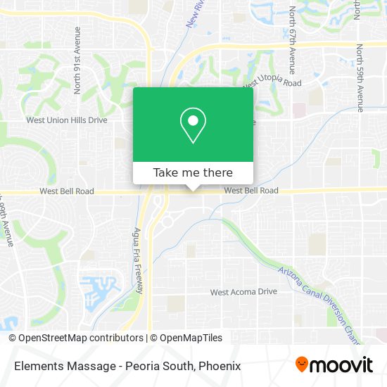 Elements Massage - Peoria South map