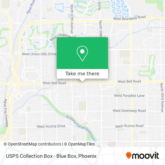 USPS Collection Box - Blue Box map