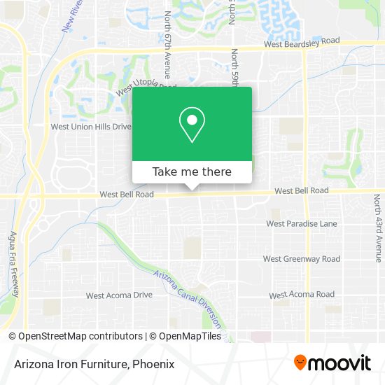 Arizona Iron Furniture map