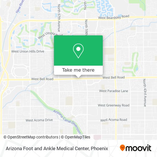 Arizona Foot and Ankle Medical Center map