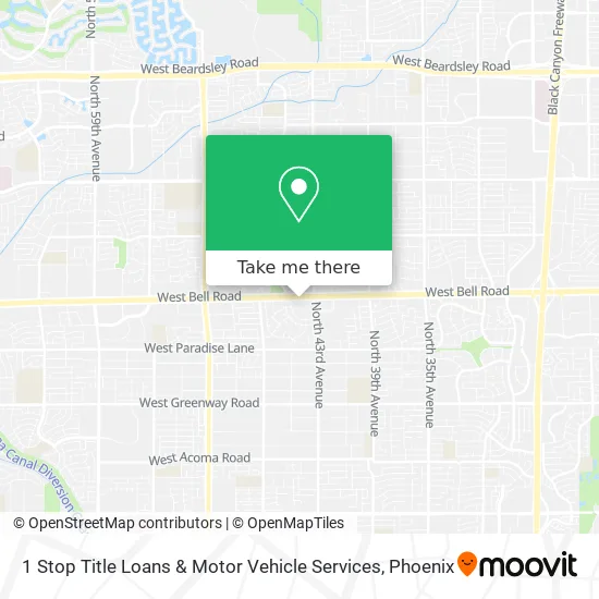 1 Stop Title Loans & Motor Vehicle Services map