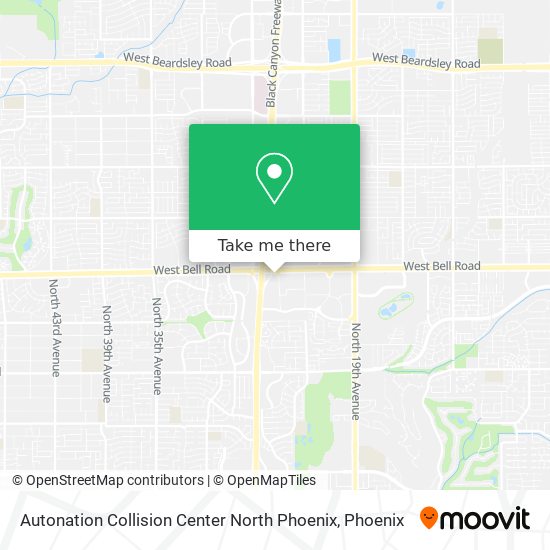 Autonation Collision Center North Phoenix map