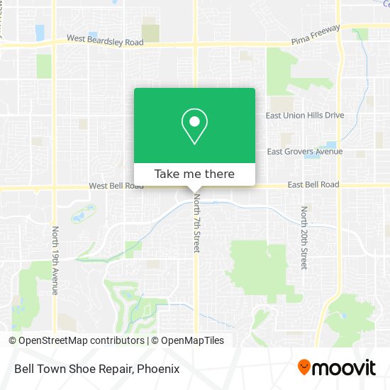 Bell Town Shoe Repair map