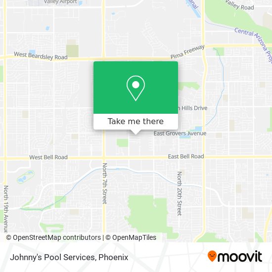 Johnny's Pool Services map