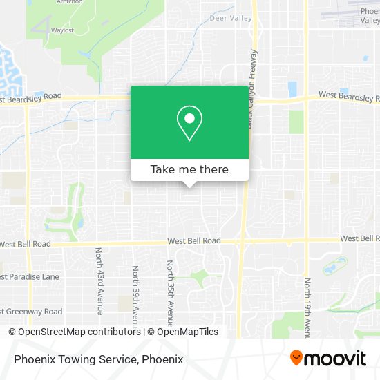 Phoenix Towing Service map