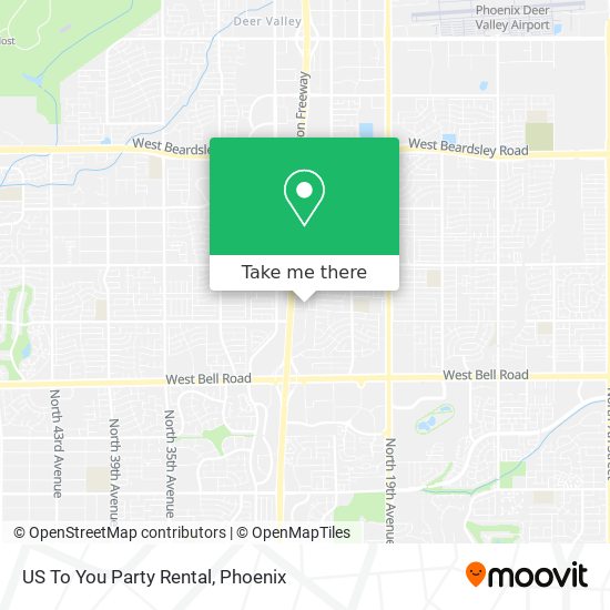 US To You Party Rental map