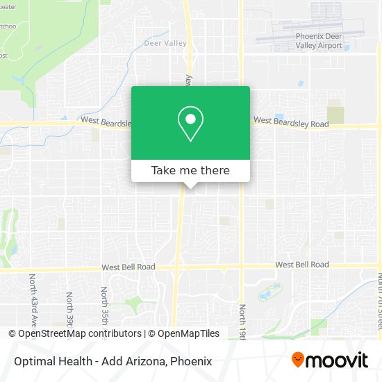 Mapa de Optimal Health - Add Arizona