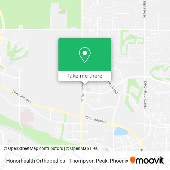 Honorhealth Orthopedics - Thompson Peak map