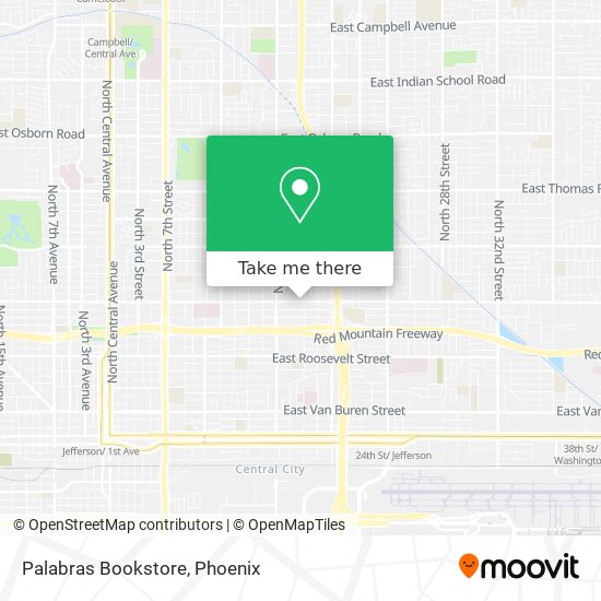 Palabras Bookstore map