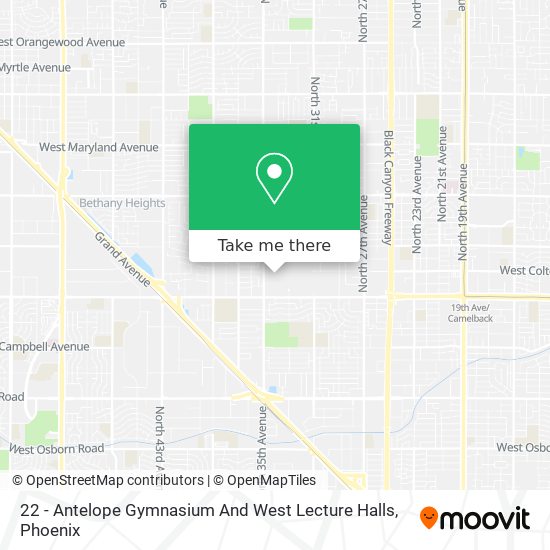 22 - Antelope Gymnasium And West Lecture Halls map