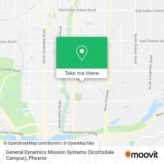 Mapa de General Dynamics Mission Systems (Scottsdale Campus)