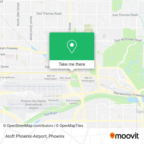 Aloft Phoenix-Airport map