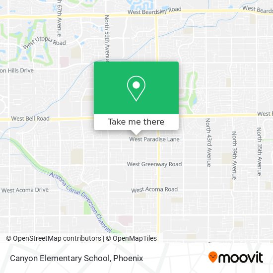 Mapa de Canyon Elementary School