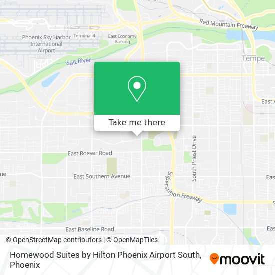 Mapa de Homewood Suites by Hilton Phoenix Airport South