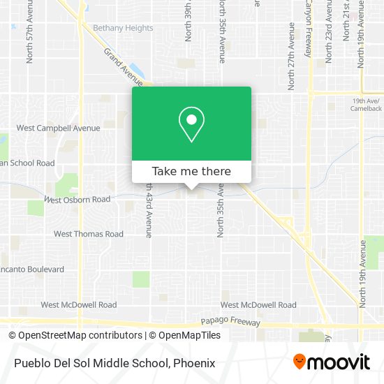 Pueblo Del Sol Middle School map