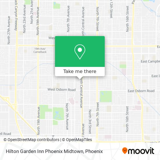 Mapa de Hilton Garden Inn Phoenix Midtown