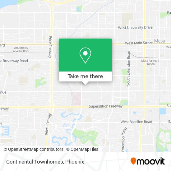 Continental Townhomes map