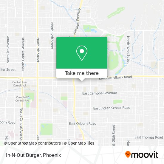 In-N-Out Burger map