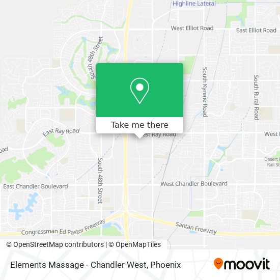 Elements Massage - Chandler West map