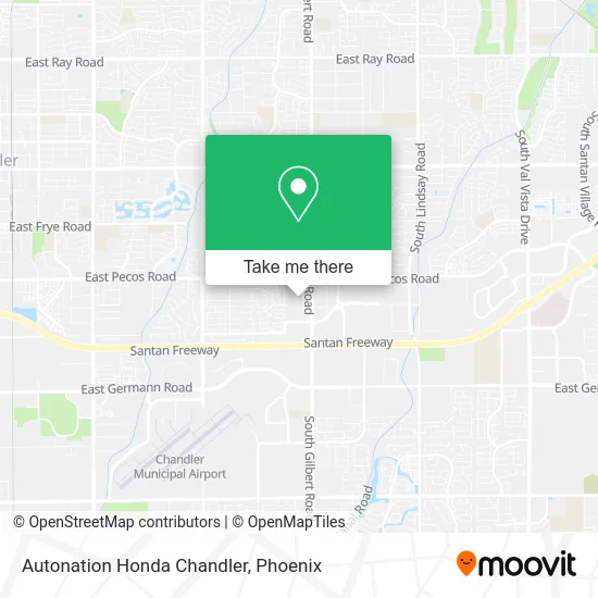 Autonation Honda Chandler map