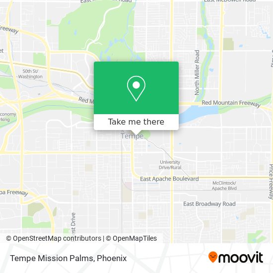 Tempe Mission Palms map