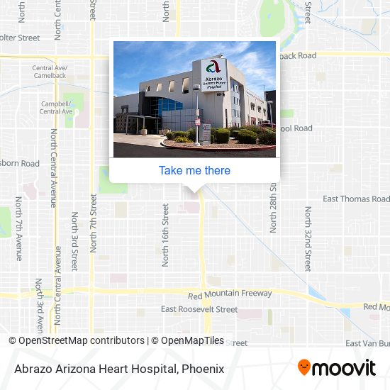 Abrazo Arizona Heart Hospital map