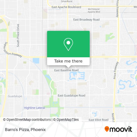 Mapa de Barro's Pizza
