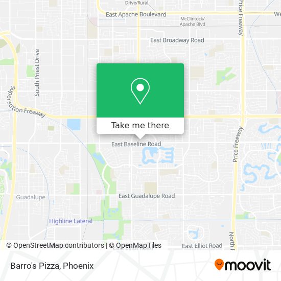 Barro's Pizza map