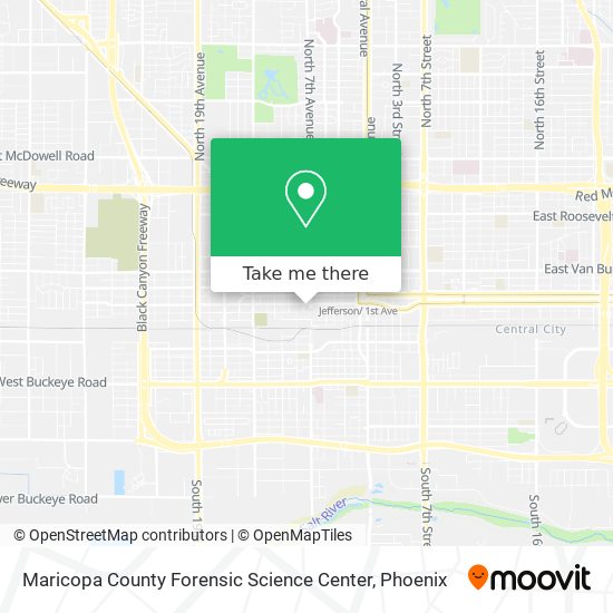 Mapa de Maricopa County Forensic Science Center