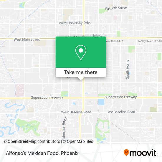 Mapa de Alfonso's Mexican Food
