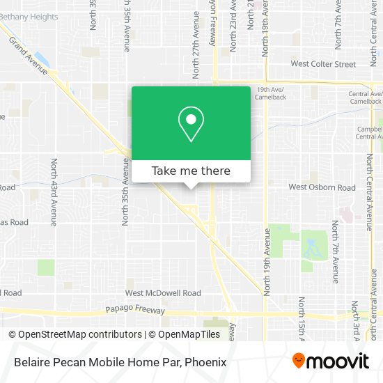 Mapa de Belaire Pecan Mobile Home Par