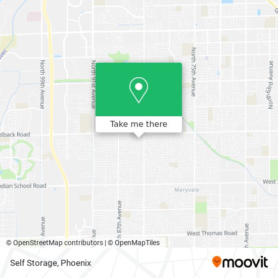 Self Storage map