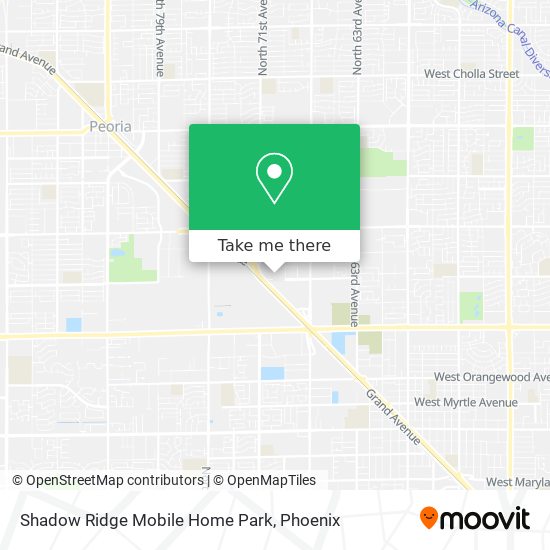 Mapa de Shadow Ridge Mobile Home Park