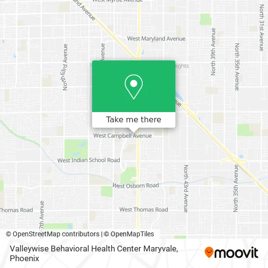 Valleywise Behavioral Health Center Maryvale map