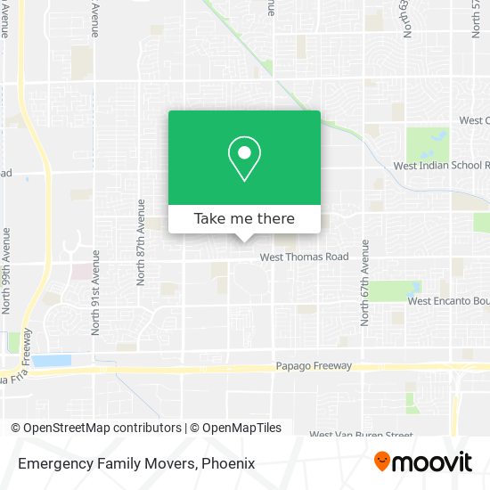 Emergency Family Movers map