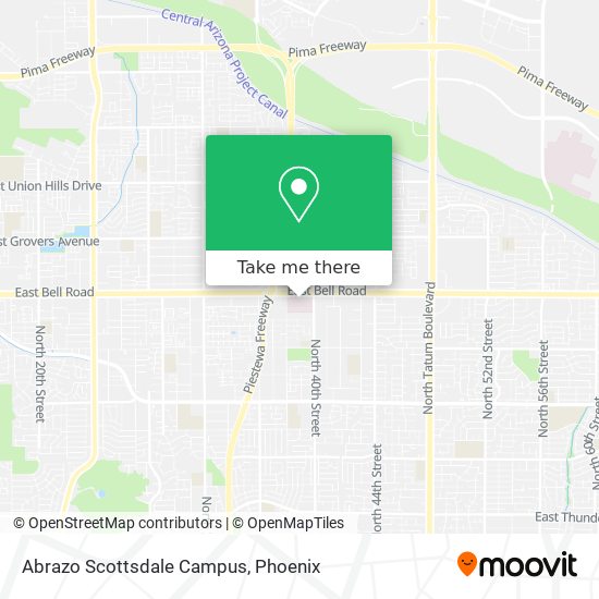 Mapa de Abrazo Scottsdale Campus