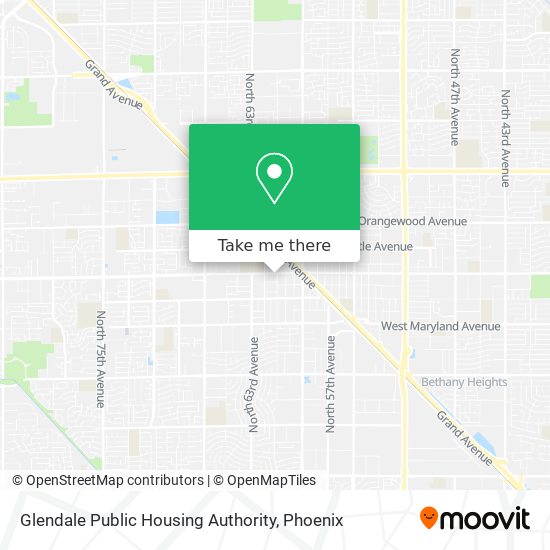 Glendale Public Housing Authority map