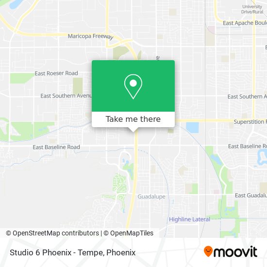Studio 6 Phoenix - Tempe map