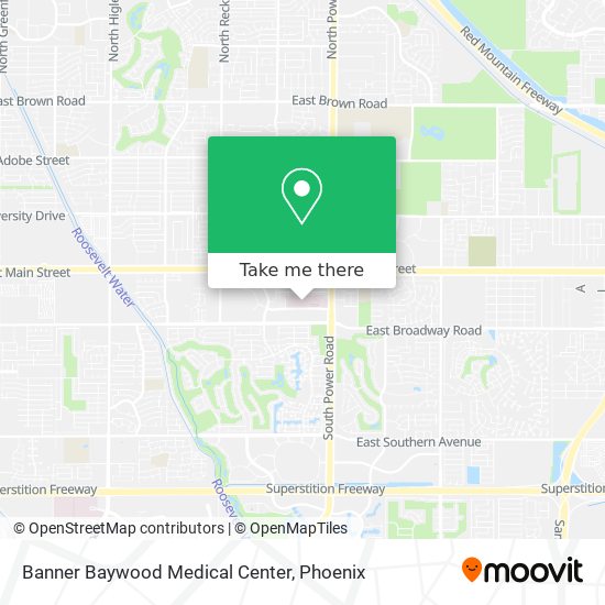 Banner Baywood Medical Center map