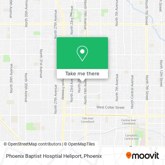 Phoenix Baptist Hosptial Heliport map