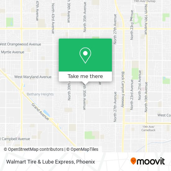 Walmart Tire & Lube Express map