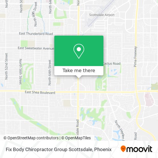 Fix Body Chiropractor Group Scottsdale map