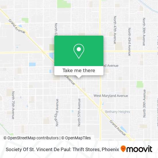 Society Of St. Vincent De Paul: Thrift Stores map