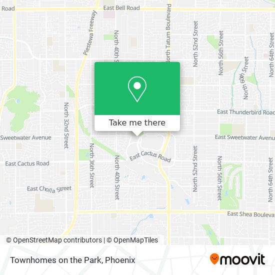 Townhomes on the Park map